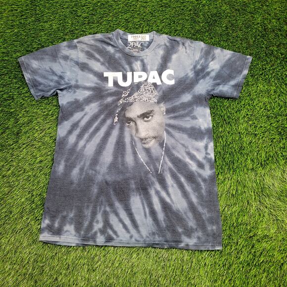 2PAC Tupac-Shakur Shirt Womens Large 20x28 Spiral Tie-Dye - Picture 1 of 12